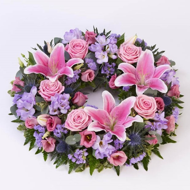 Rose and Lily Wreath