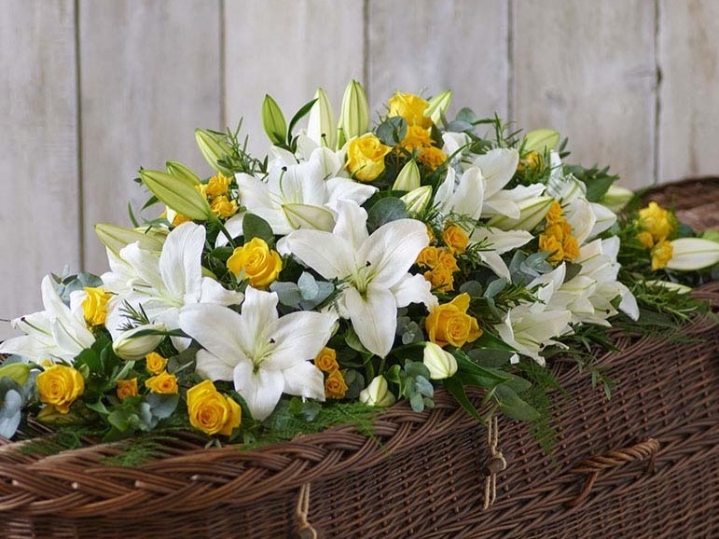 Rose & Lily Casket Spray