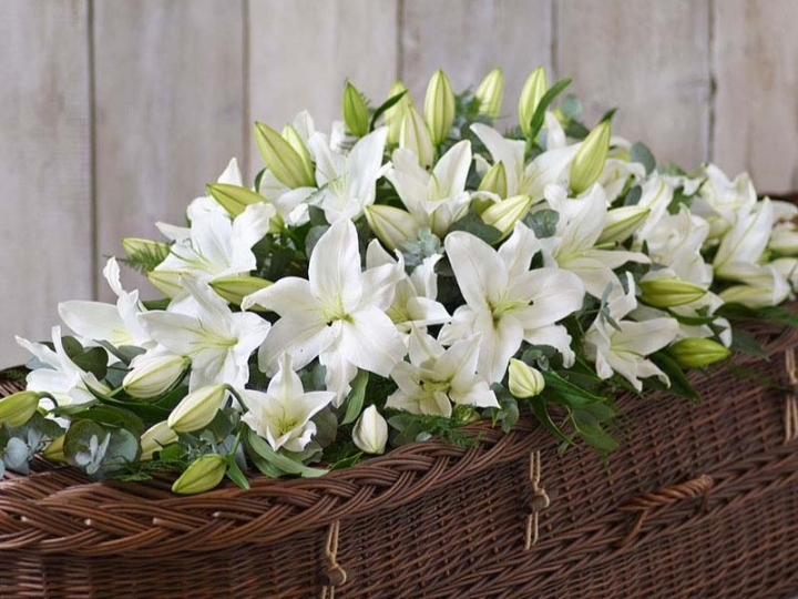 Classic Lily Casket Spray