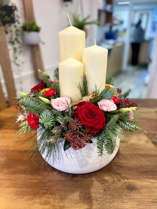 The Christmas Candle Centrepiece