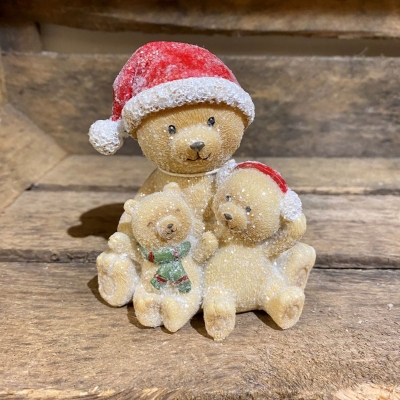 Christmas Teddy Bear Figurine