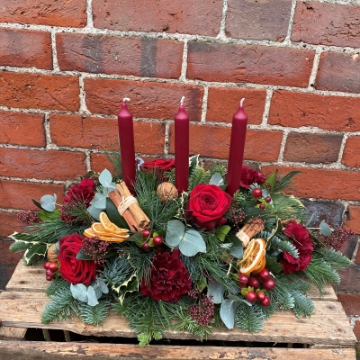 Traditional Christmas Table Centrepiece