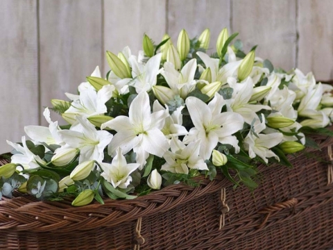 Classic Lily Casket Spray