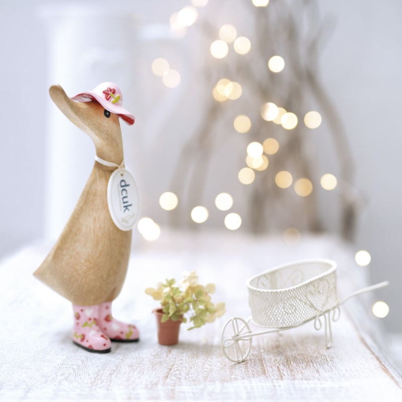 Floral Hat & Welly Duckling