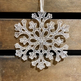 Acrylic Glittered Snowflake
