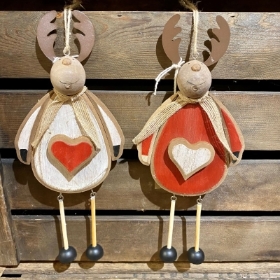 Wooden Moose with Wobbly Legs